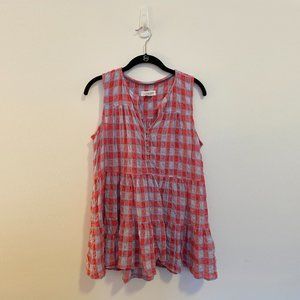 Pillcro Anthropologie plaid sleeveless top